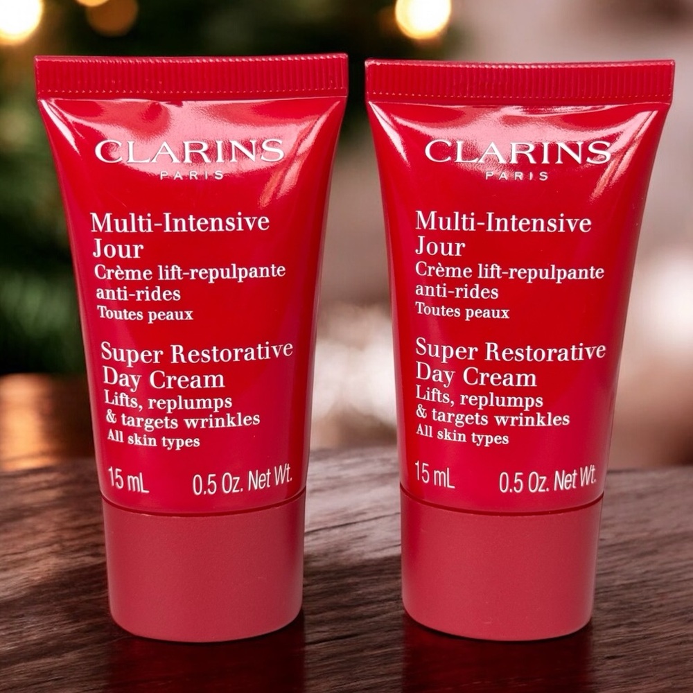 2 x CLARINS Super Restorative Day Cream NEW & SEALED Lifts & Plumps